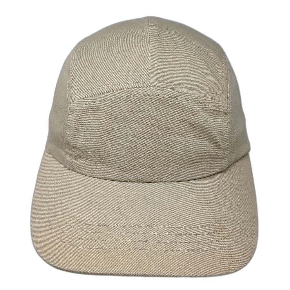 Faded Glory 5 Panel Beige One Size Strapback Hat Blank Solid Adjustable Plain